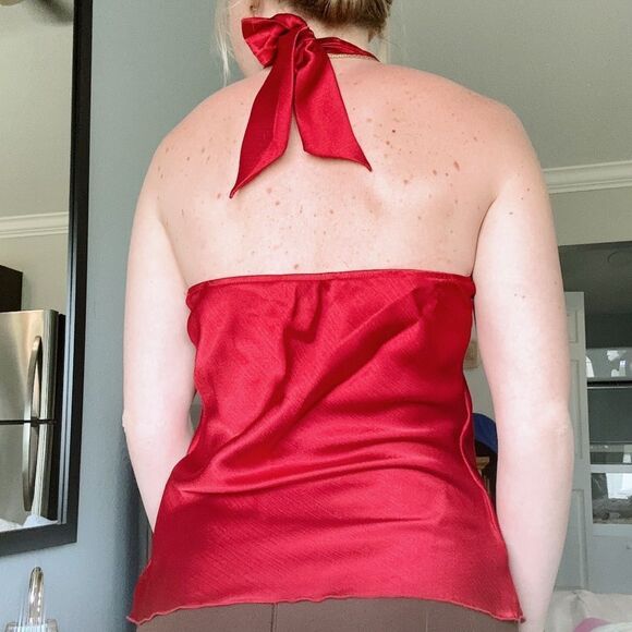 Vintage Ruffle Halter Neck Top - Picture 3 of 3